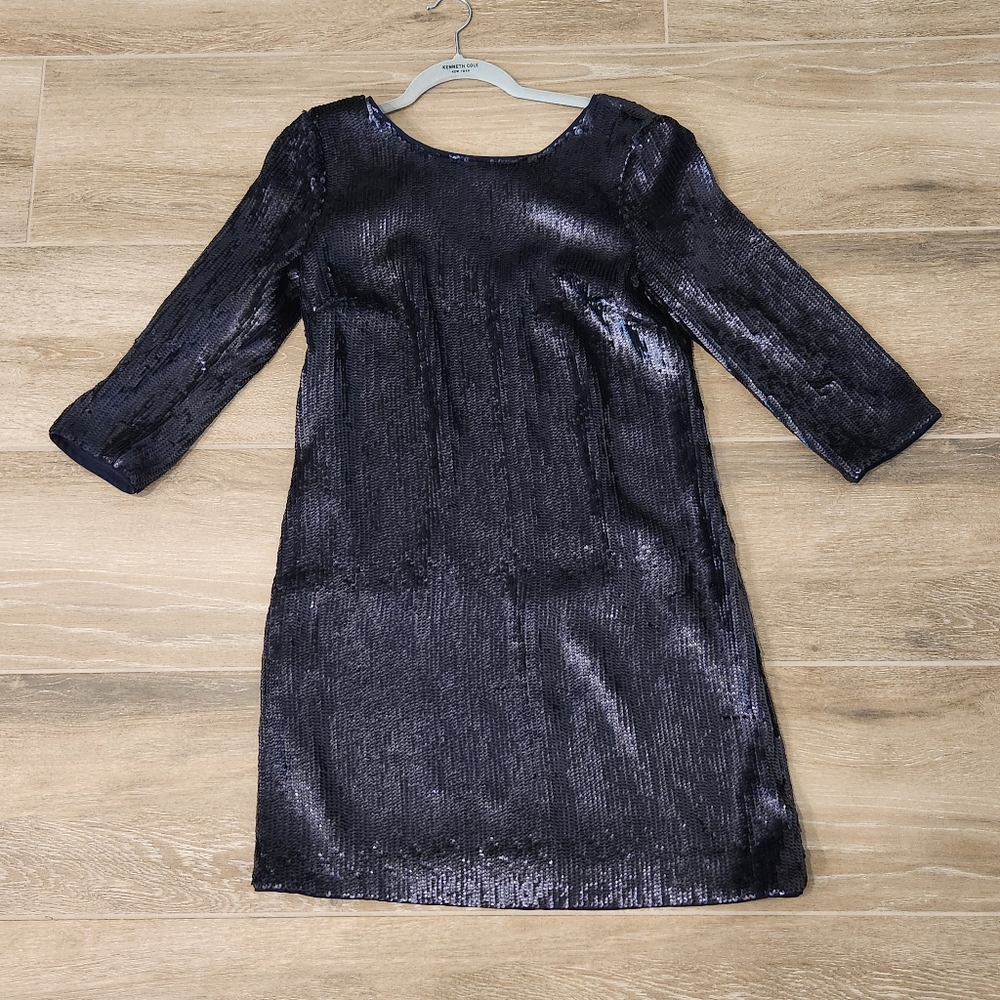 J Crew Navy Sequin Dress